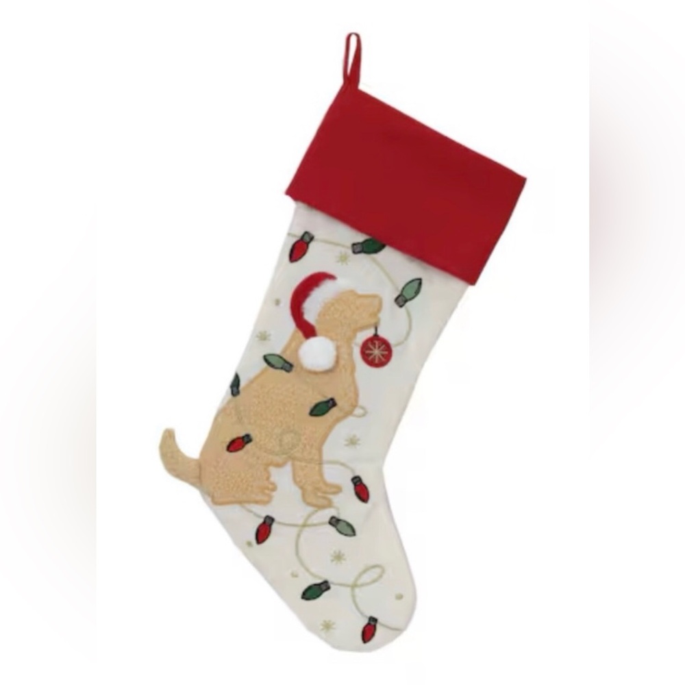 NWT Christmas Golden Retriever Goldendoodle Dog Christmas Stocking